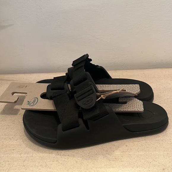 Chaco NWT Chili’s Slide Size 5 Black adjustable flat - Picture 2 of 7